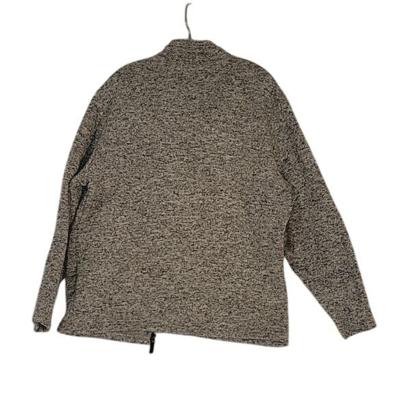 Dockers XL Zip-Up Gray Marled Jacket With Pockets Mens Soft Knit Fleece-Lined - Picture 7 of 7
